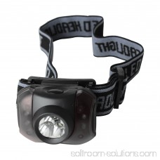 Journey's Edge Hands-Free 7-LED Headlamp Camping Flashlights, Pack of 3